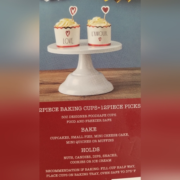 New NIB Rae Dunn 12 PC Baking Cups Picks 5oz - Picture 3 of 7
